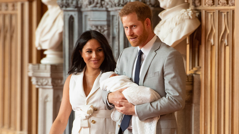 Meghan and Harry with Archie