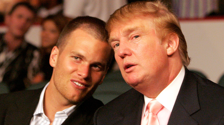 Tom Brady and Donald Trump talking