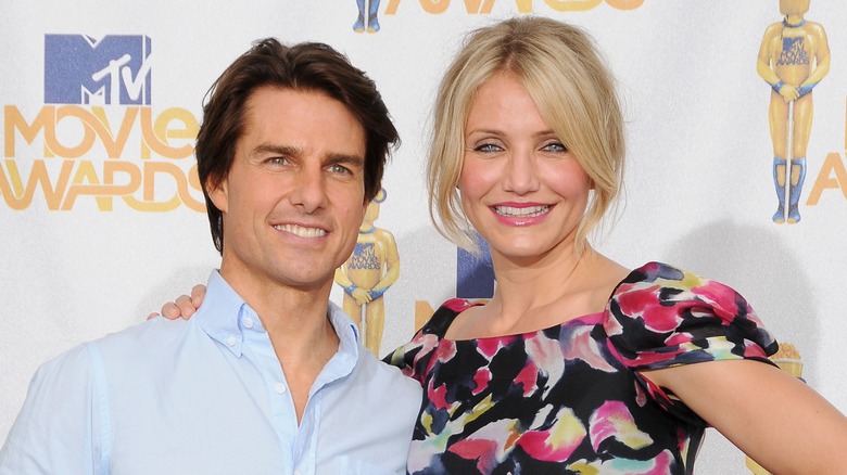 Tom Cruise and Cameron Diaz smiling