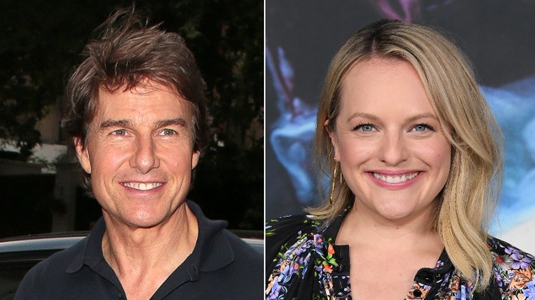 Tom Cruise and Elizabeth Moss smiling