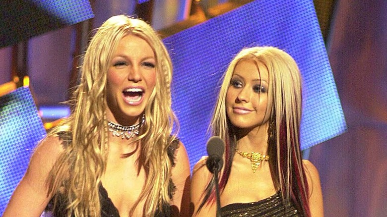 Christina Aguilera and Britney Spears presenting together