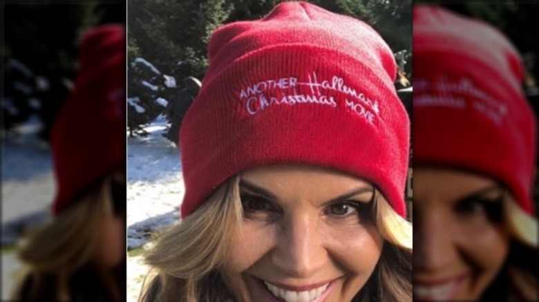 Lori Loughlin red Christmas hat