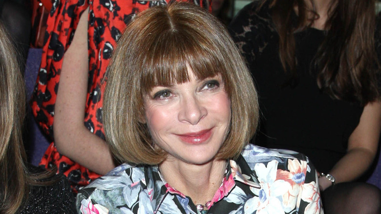 Anna Wintour with a bob, smiling