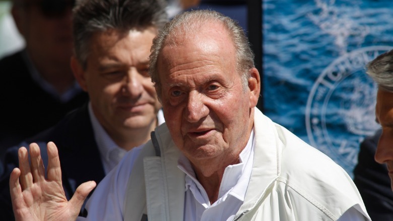 King Juan Carlos I waving