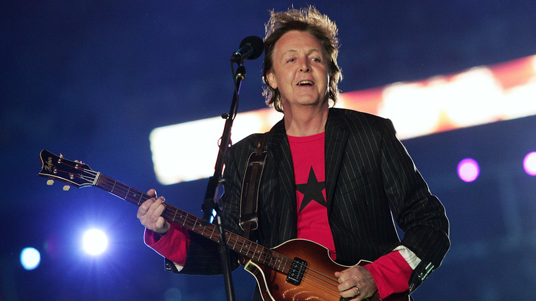 Paul McCartney performing