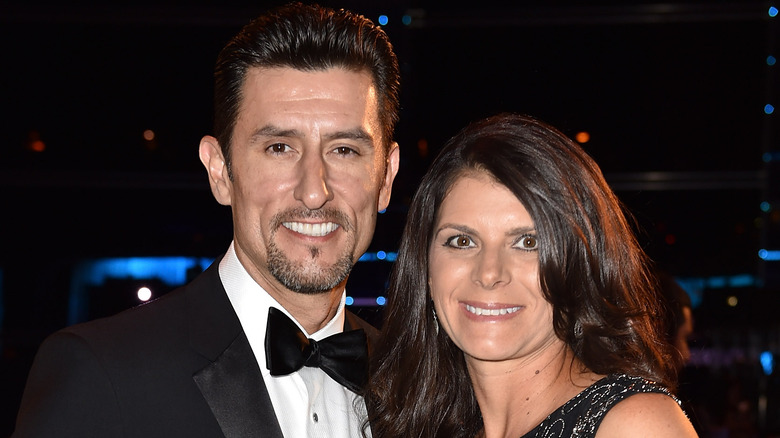 Nomar Garciaparra and Mia Hamm smiling