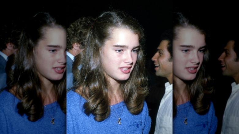 Young Brooke Shields talking