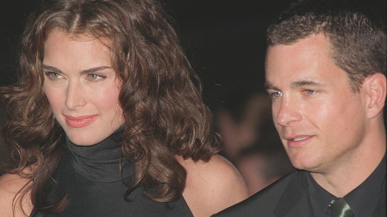 Brooke Shields smiling with David Strickland