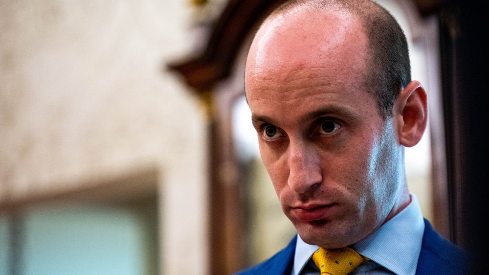 Stephen Miller, staring