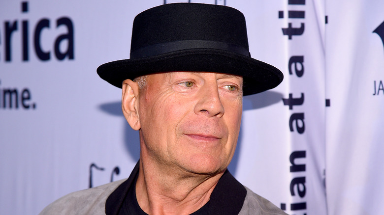 Bruce Willis in a fedora