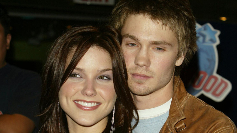 Sophia Bush and Chad Michael Murray posing