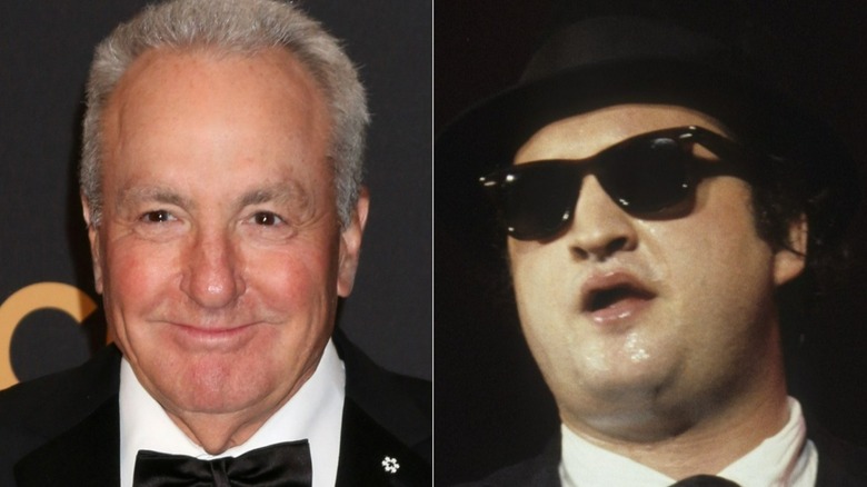 Lorne Michaels, John Belushi split image