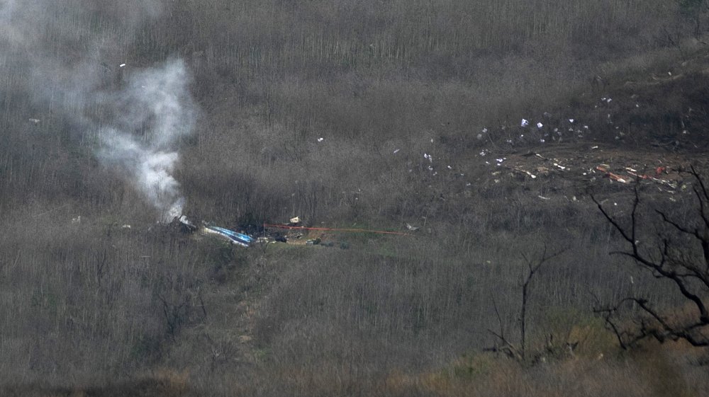 Scene of the helicopter crash