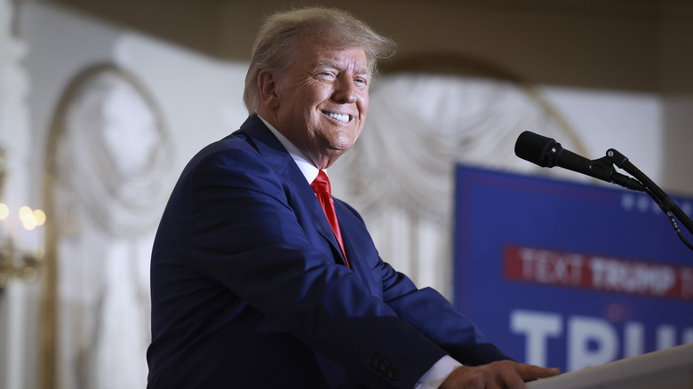 Trump speaking at Mar-a-Lago 