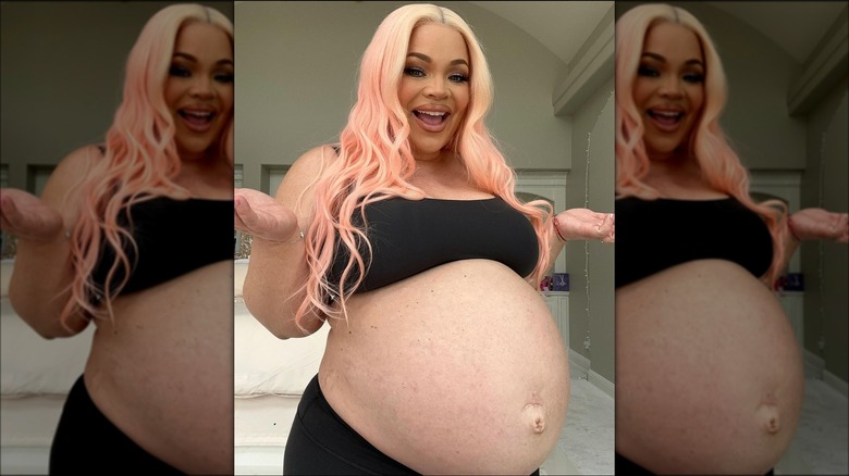 Trisha Paytas with large baby bump