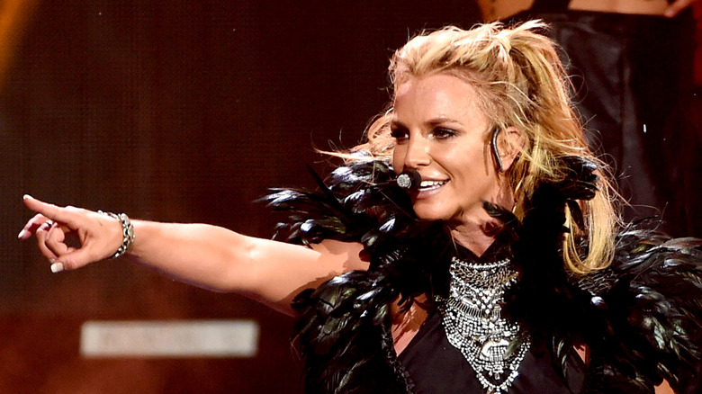 Britney Spears performs on stage