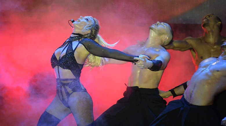 Britney Spears performs in England