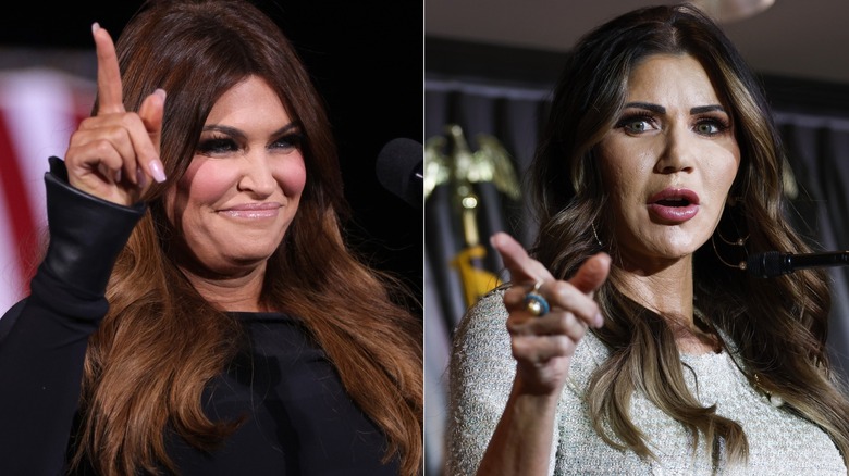 Kimberly Guilfoyle and Kristi Noem pointing