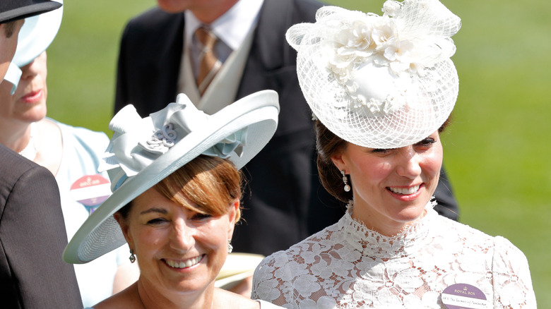 Carole Kate Middleton white hats