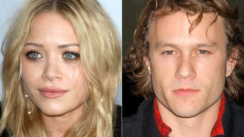 mary-kate olsen and Heath Ledger split image