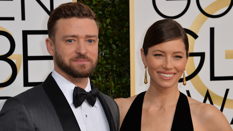 Justin Timberlake and Jessica Biel at the Golden Globes