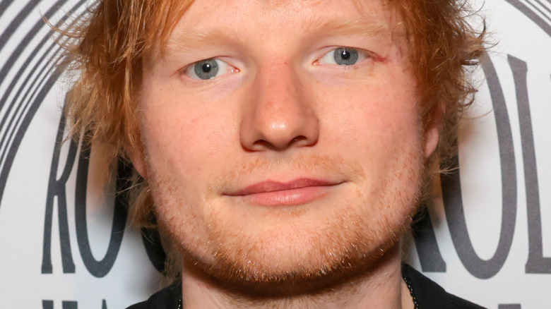 Ed Sheeran slight smile 