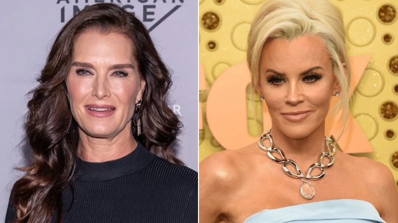 Brooke Shields with Jenny McCarthy side by side