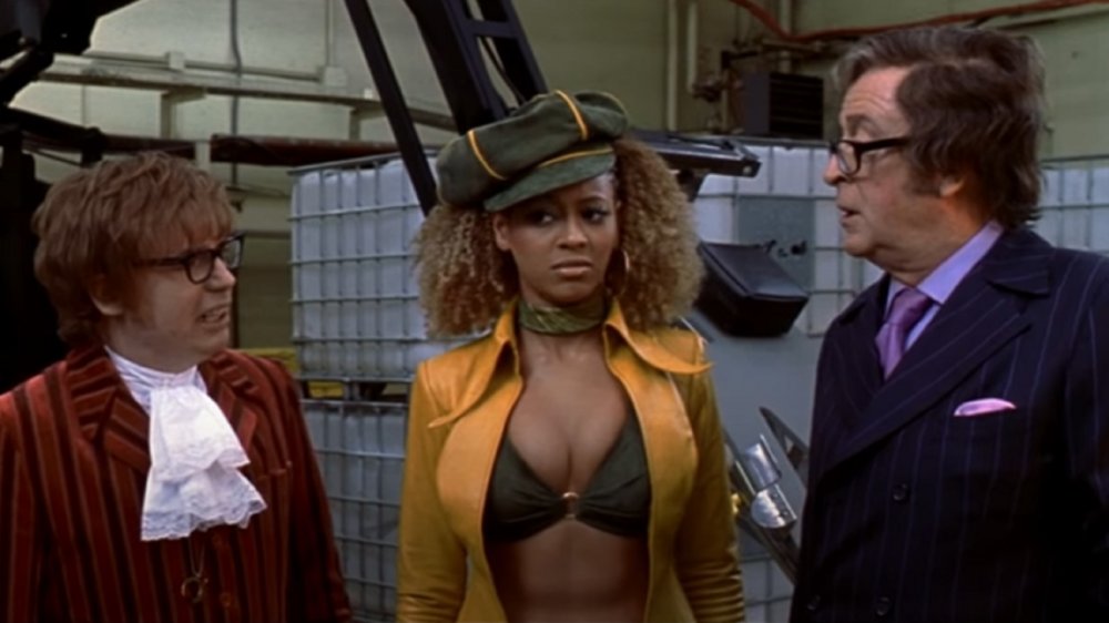 Still of Mike Myers, Beyoncé, and Michael Caine in Austin Powers in Goldmember