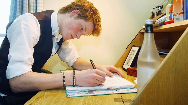 Prince Harry during his schoolboy years