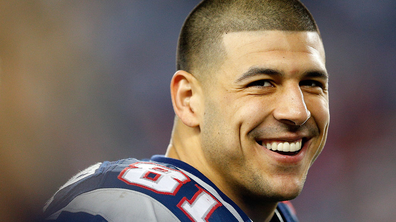 Aaron Hernandez smiling 