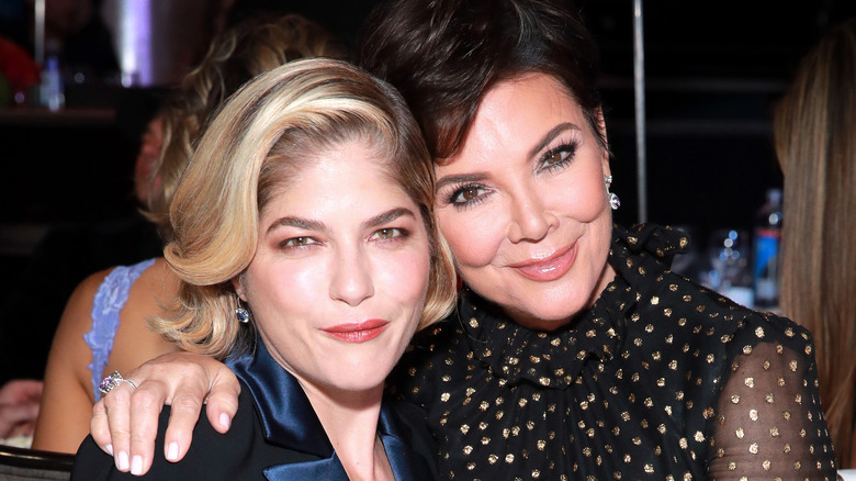 Selma Blair and Kris Jenner posing at a party