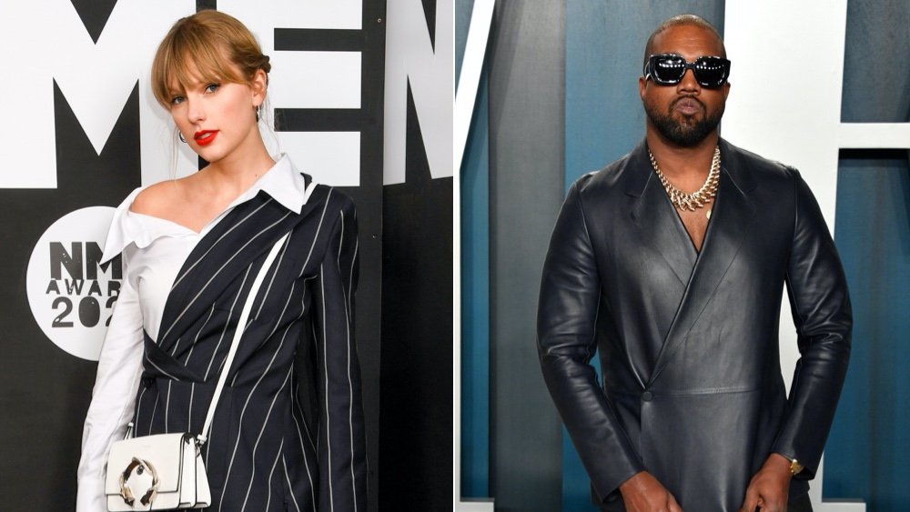 Singer-songwrite Taylor Swift and rapper Kanye West