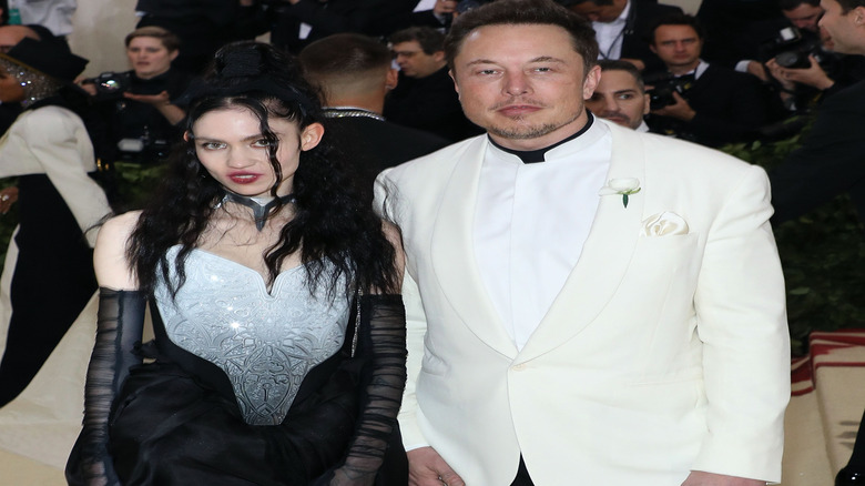 Grimes and Elon Musk at the Met Gala