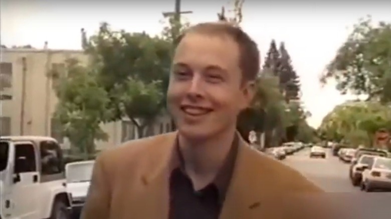 Young Elon Musk being interviewed for 1999 documentary