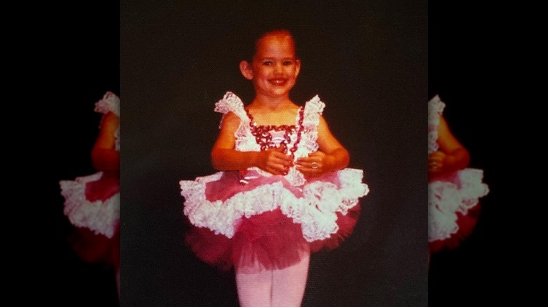 Jennifer Garner in a tutu as a child