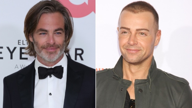 Chris Pine and Joey Lawrence side by side