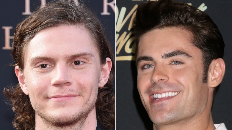 Evan Peters and Zac Efron smiling