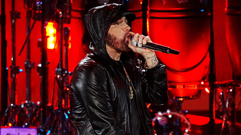 Eminem performing