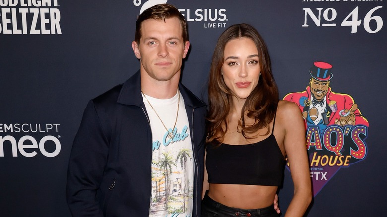 Braxton Berrios posing with Sophia Culpo