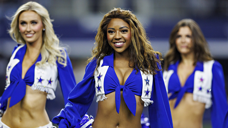 The Dallas Cowboys Cheerleaders performing