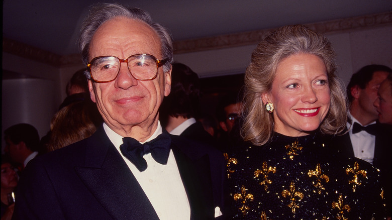 Rupert Murdoch with second wife Anna 