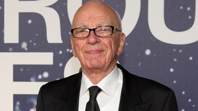 Rupert Murdoch posing