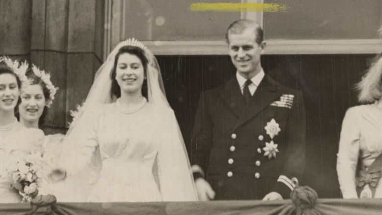 Princess Elizabeth and Prince Philip on their wedding day