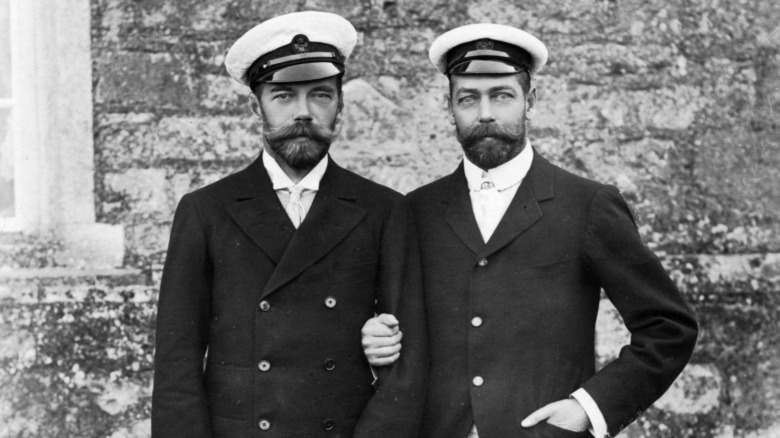 King George V and Tsar Nicholas II posing together