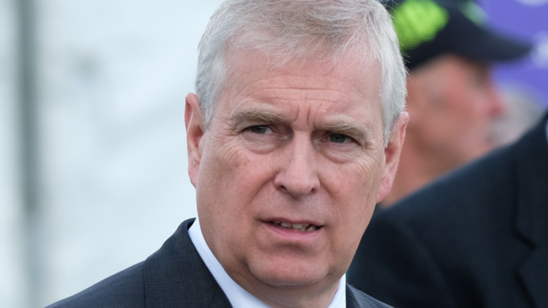 Prince Andrew squinting