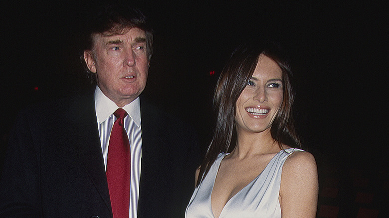 Donald and Melania Trump at a 1998 event