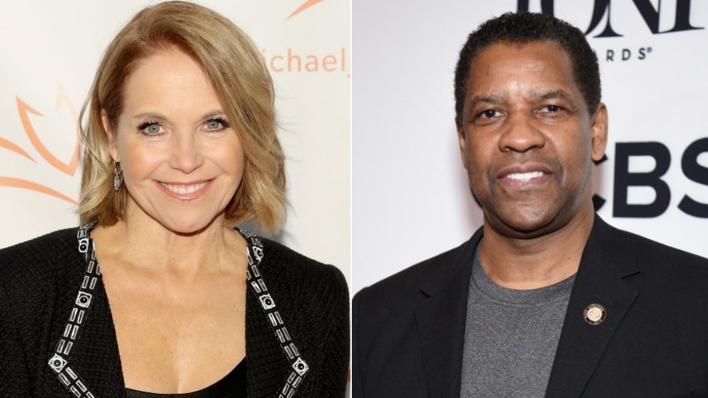 Katie Couric and Denzel Washington