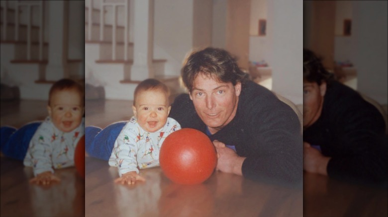 Christopher Reeve with baby Will