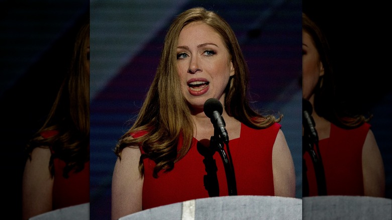 Chelsea Clinton on stage