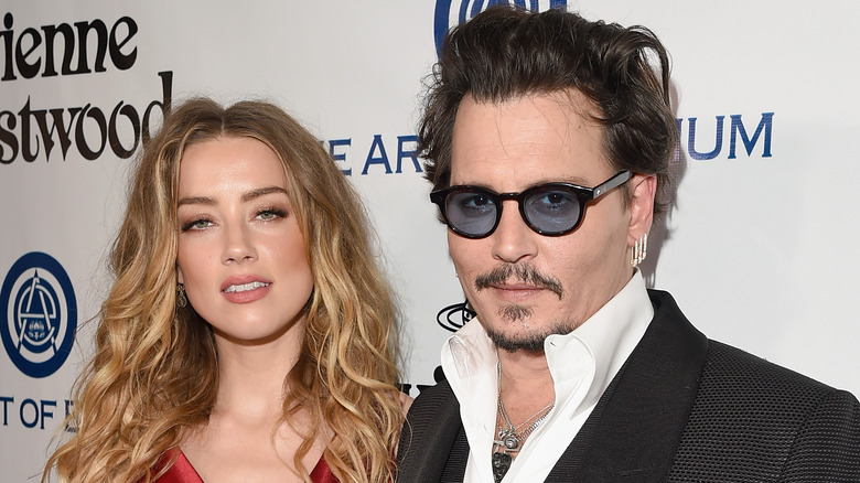 Amber Heard and Johnny Depp posing together